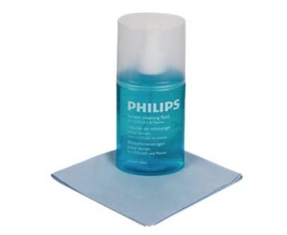 Почистващ комплект Philips  за LCD/LED/Plasma дисплей Eco-friendly - спрей+кърпичка