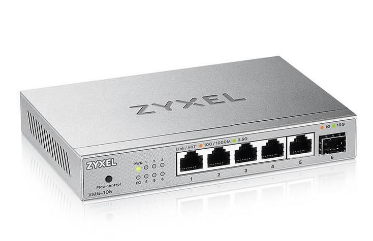 Суич ZyXEL XMG-105, 5 x 2.5GBASE-T + 1 x 1G SFP/10G SFP+, неуправляем