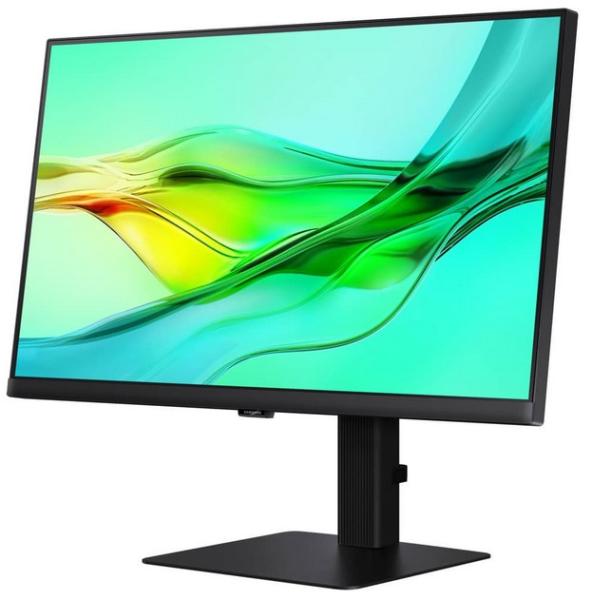 Монитор Samsung ViewFinity S6 LS-24D600UAU, 24" (60.96cm) IPS панел, 100Hz, QHD, 5ms, 1000:1, HDR10, 350cd/m2, HDMI, DP, USB Hub, USB Type-C, LAN