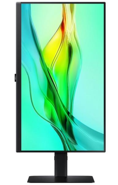 Монитор Samsung ViewFinity S6 LS-24D600UAU, 24" (60.96cm) IPS панел, 100Hz, QHD, 5ms, 1000:1, HDR10, 350cd/m2, HDMI, DP, USB Hub, USB Type-C, LAN
