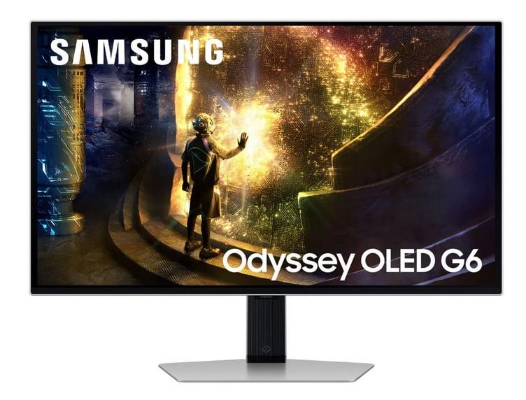Монитор Samsung Odyssey OLED G6 G61SD LS-27DG610SU, 27" (68.58 cm) OLED панел, 240Hz, QHD, 0.03ms (GtG), 1 000 000:1, HDR10+, 250cd/m2, DP, HDMI, USB Hub