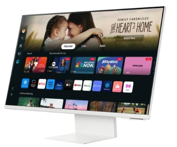 Монитор Samsung Smart M8 M80D UHD, 32" (81.28 cm) VA SMART, HDR10+, 60Hz, 400 cd/m2, 3000:1, 4ms, Bluetooth 4.2, WiFi 5, USB-C 65W, 2x USB, 2x HDMI 