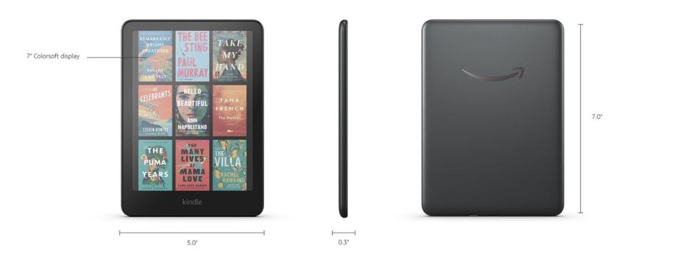 eBook четец Kindle Colorsoft  Signature Edition (2024), 7" (17.8 cm), 300 ppi, 32GB, Wireless / Bluetooth/ USB Type-C, Metalilic Black