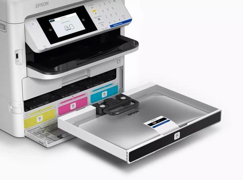 Мастилоструйно многофункционално устройство EPSON WorkForce Pro EM-C800RDWF Inkjet, цветно, принтер/копир/скенер/факс, ADF, 4800 x 1200 dpi, 34 стр/мин, А4, Wireless, LAN, USB