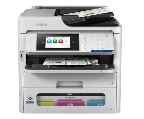 Мастилоструйно многофункционално устройство EPSON WorkForce Pro EM-C800RDWF Inkjet, цветно, принтер/копир/скенер/факс, ADF, 4800 x 1200 dpi, 34 стр/мин, А4, Wireless, LAN, USB