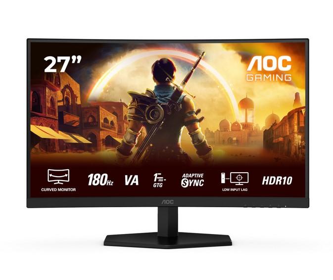 Монитор AOC C27G42E, 27" (68.58 cm) VA Fast, Curved 1500R, 180Hz, 1ms,  3000 :1, 300d/m2, 2x HDMI, DP