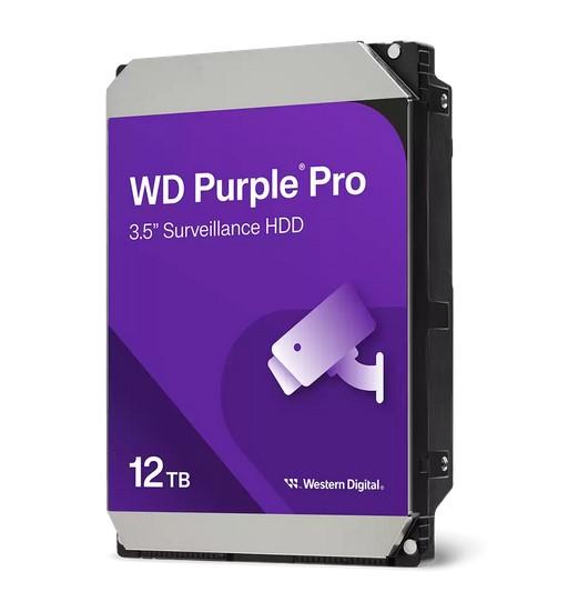 Твърд диск Western Digital Purple Purple Pro Surveillance 12TB, 7200rpm 512MB cache, SATAIII 6Gb/s,  3.5" (8.89 cm)