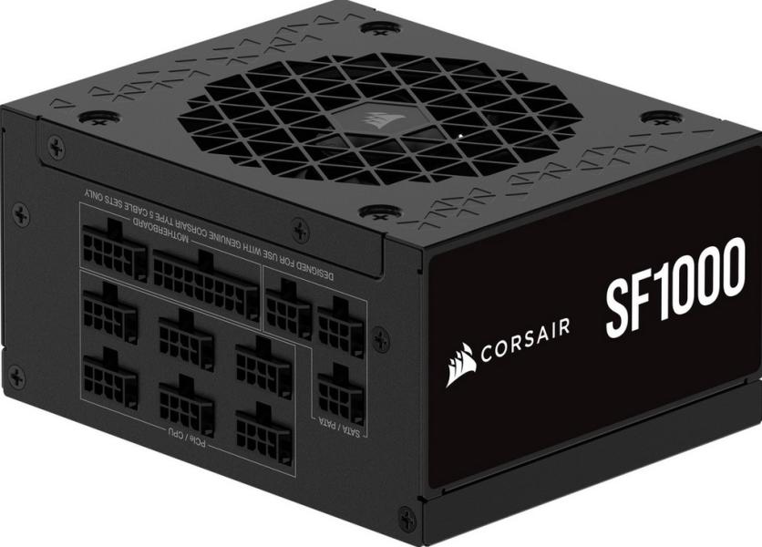 Захранване Corsair SF1000, 1000 Watt, SFX, PCIe 5.1 ATX 3.1, 80 PLUS Platinum, Fully Modular