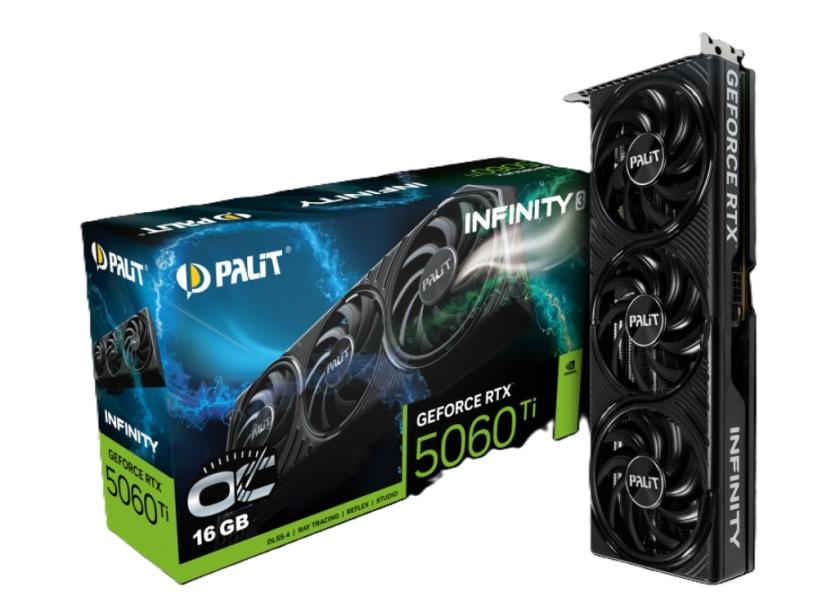 Видео карта PALIT NVIDIA GeForce RTX 5060 Ti Infinity 3 OC 16GB GDDR7 128-bit, HDMI, 3x DP