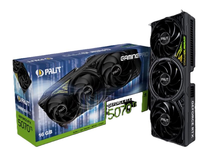 Видео карта PALIT NVIDIA GeForce RTX 5070 Ti GamingPro V1 16GB GDDR7, 256-bit, HDMI, 3x DP