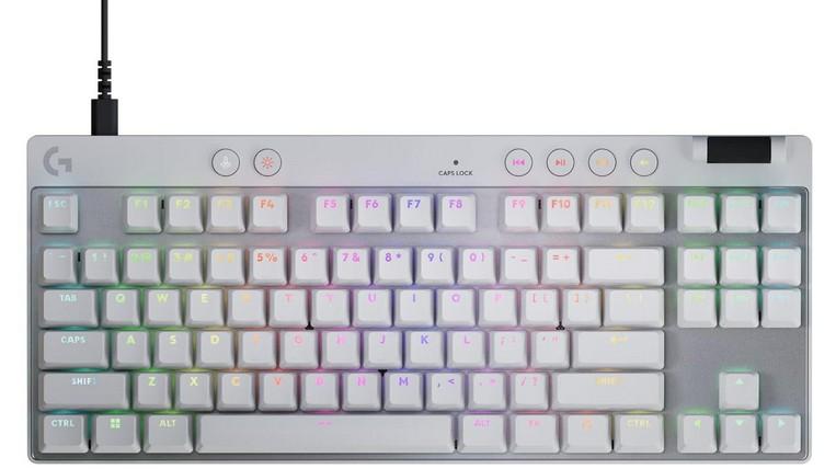 Геймърска механична клавиатура Logitech G Pro X Rapid TKL - White, magnetic-analog switch
