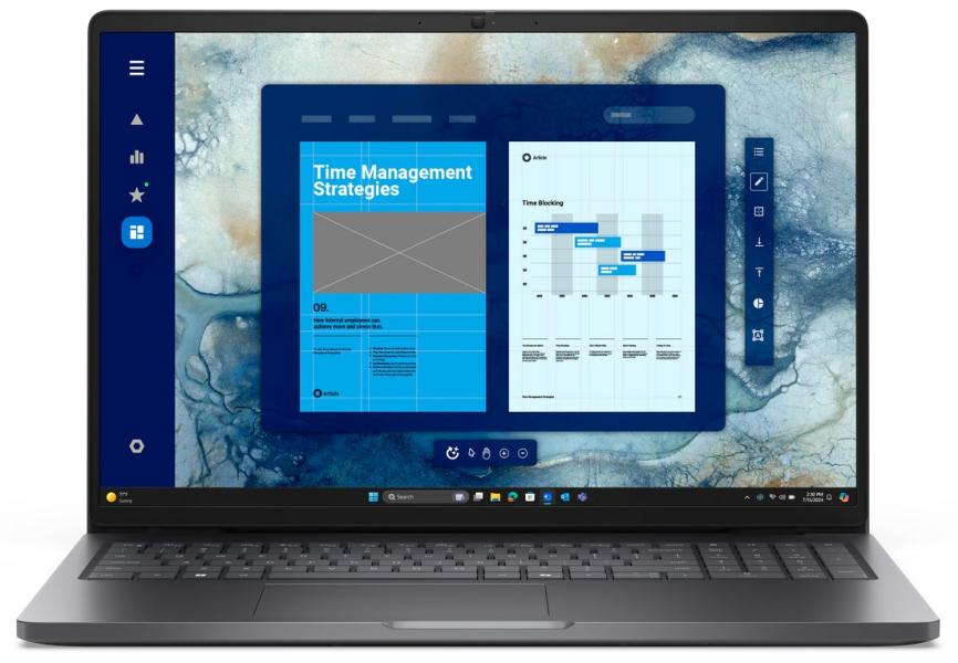 Лаптоп Dell Pro 16 Plus (PC16250), Intel Core i5 120U 10C (3.8 / 5GHz, 12MB Cache), 16.0" (40.64 cm) FHD Anti-Glare, Integrated Intel Graphics, 8GB DDR5, 512GB SSD M.2 PCIe, WiFi+BT, HDR Cam+Mic, EN Backlit KBD, Ubuntu