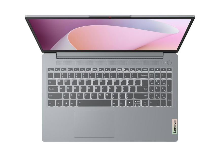 Лаптоп Lenovo IdeaPad Slim 3 15ABR8, AMD Ryzen 5 5625U 6C (2.3 / 4.3 GHz, 16MB Cache), 15.3'' (38.86 cm) FHD IPS Anti-glare, 16GB DDR4, 512GB M.2 NVMe SSD, Free DOS