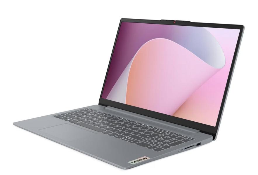Лаптоп Lenovo IdeaPad Slim 3 15ABR8, AMD Ryzen 5 5625U 6C (2.3 / 4.3 GHz, 16MB Cache), 15.3'' (38.86 cm) FHD IPS Anti-glare, 16GB DDR4, 512GB M.2 NVMe SSD, Free DOS