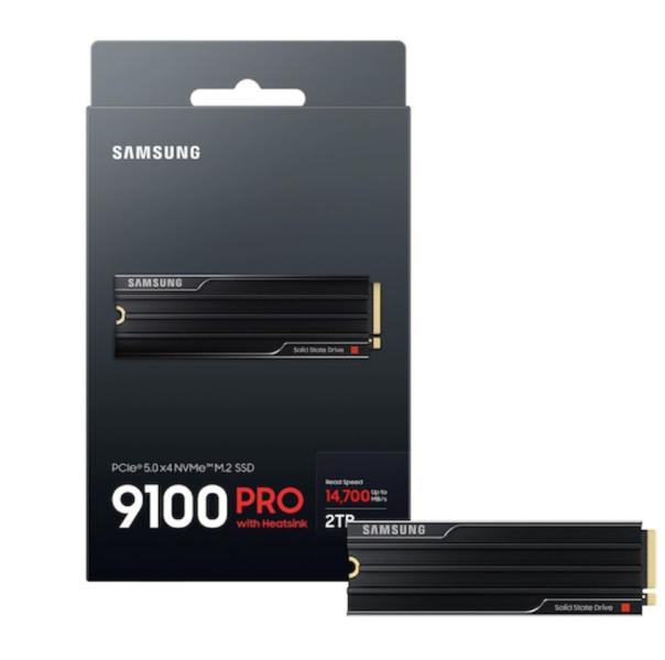 SAMSUNG 9100 PRO w/ Heatsink SSD 2TB, PCIe 5.0 NVMe M.2 Type 2280