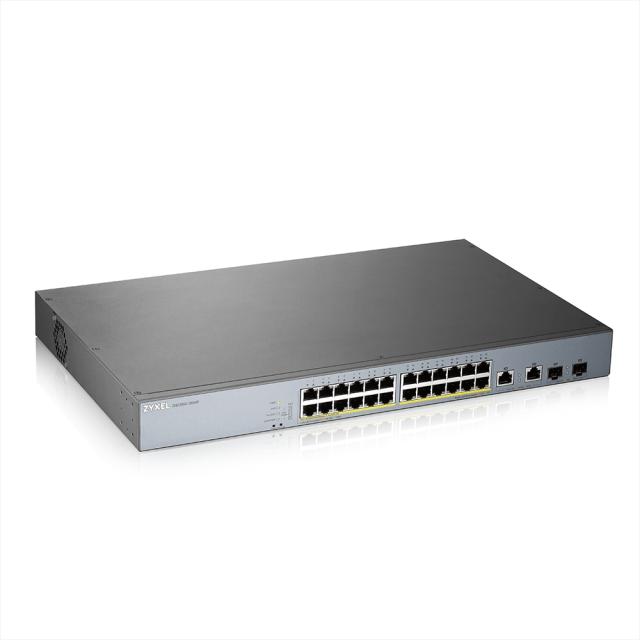 Суич ZyXEL GS1350-26HP, 26 Port managed CCTV PoE switch, long range, 375W