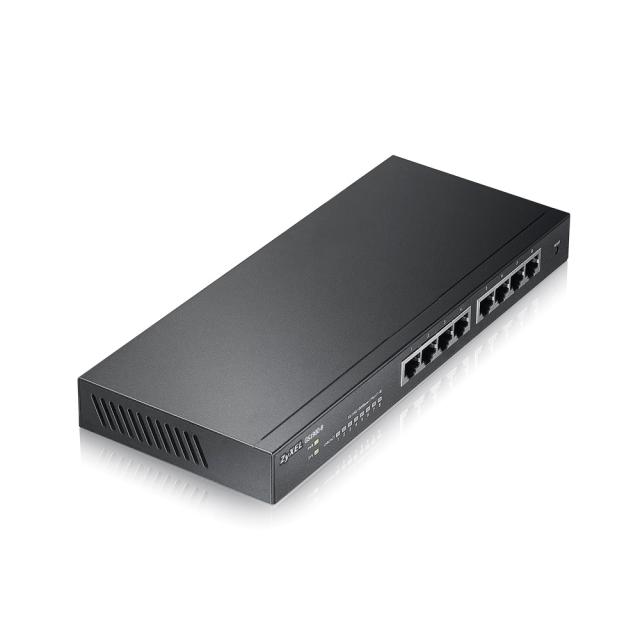 Суич ZyXEL GS1900-8, 8 port GbE L2 smart switch, desktop, fanless