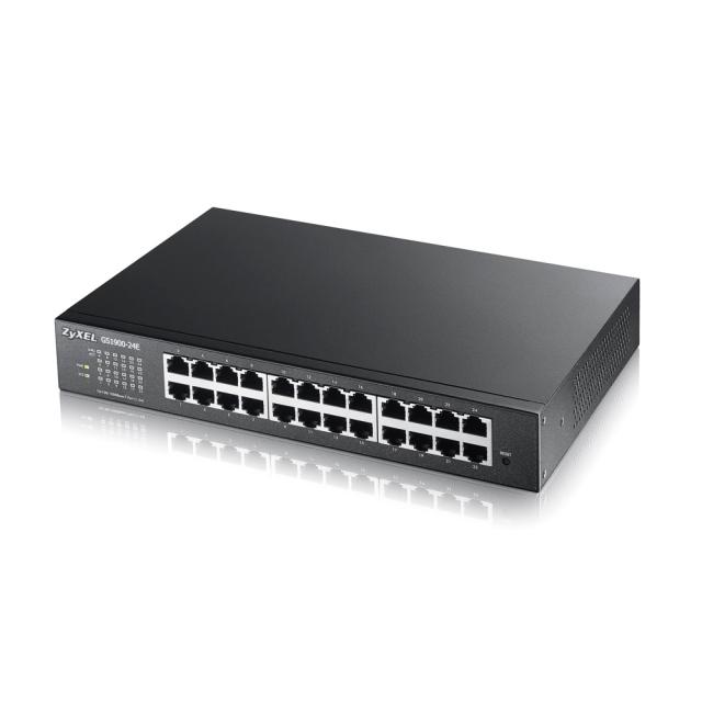 Комутатор ZyXEL GS1900-24E, 24-port GbE L2 Smart Switch, desktop, fanless