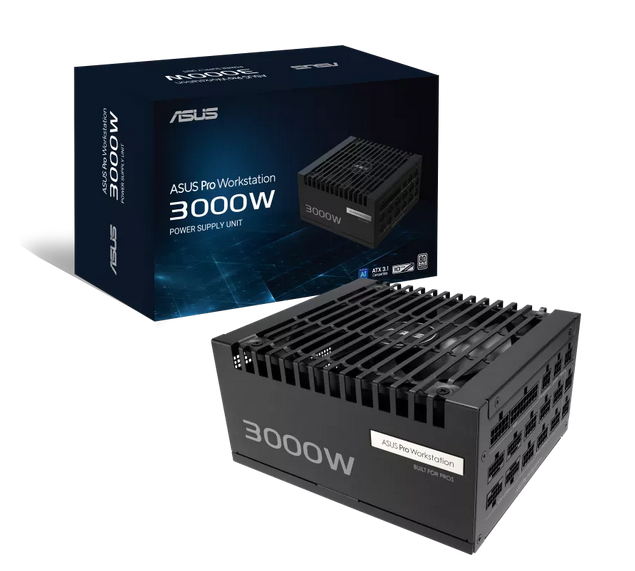 Захранване ASUS Pro WS 3000P, 3000W, Active PFC, PCIe 5.1/ATX 3.1, 80 Plus Platinum, Fully Modular