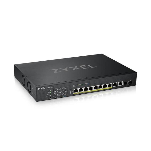Комутатор ZyXEL XS1930-12HP, 8-port Multi-Gigabit Smart Managed PoE Switch 375Watt 802.3BT, 2 x 10GbE + 2 x SFP+ Uplink