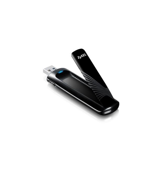 Безжичен Wireless адаптер ZyXEL NWD6605 Dual-Band, Wireless AC1200, 802.11ac, 2.4GHz 300Mbps/5GHz 867Mbps, USB 3.0