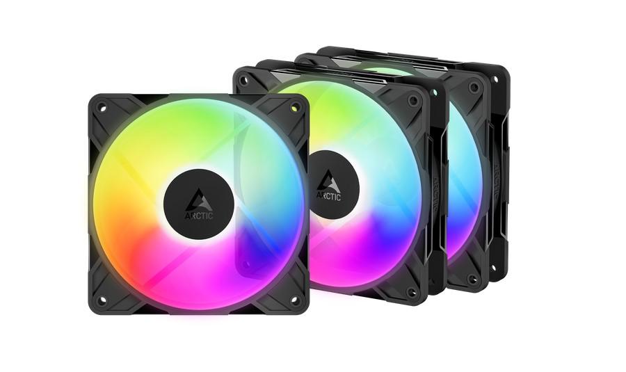 Комплект вентилатори 3-pack ARCTIC P12 Pro Reverse A-RGB, 3x 120 mm A-RGB PWM
