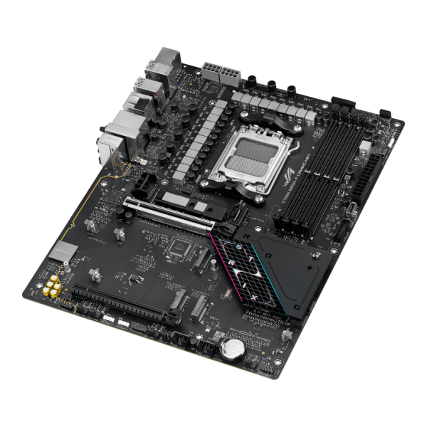 Дънна платка ASUS ROG STRIX B850-F GAMING WIFI, AM5, 4x DDR5, 4x M.2, 2x SATA 6Gb/s, Wi-Fi 7, Bluetooth v5.4, HDMI, DP, ATX