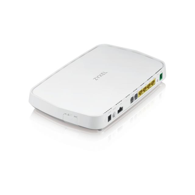 Рутер ZyXEL PMG5617GA GPON Class B+, 4xGbE LAN, 2 FXS ports, 1 USB 2.0, 1 UPS port, WiFi 11n 2.4GHz 300Mbps, 5GHz 11ac 866Mbps, EU+UK STD version