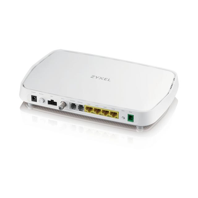 Рутер ZyXEL PMG5622GA GPON Class B+, 4xGbE LAN, 2 FXS ports, 1 USB 2.0, 1 UPS port, RF Overlay, WiFi 11n 2.4GHz 300Mbps, 5GHz 11ac 866Mbps, EU+UK STD version