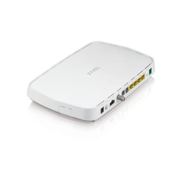 Рутер ZyXEL PMG5622GA GPON Class B+, 4xGbE LAN, 2 FXS ports, 1 USB 2.0, 1 UPS port, RF Overlay, WiFi 11n 2.4GHz 300Mbps, 5GHz 11ac 866Mbps, EU+UK STD version