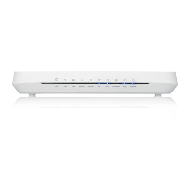Рутер ZyXEL PMG5622GA GPON Class B+, 4xGbE LAN, 2 FXS ports, 1 USB 2.0, 1 UPS port, RF Overlay, WiFi 11n 2.4GHz 300Mbps, 5GHz 11ac 866Mbps, EU+UK STD version