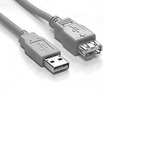 Кабел USB2.0 Extension Cable USB A/A M/F,sh.,grey-1.8m