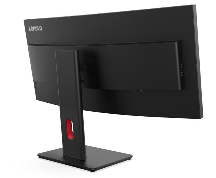 Монитор Lenovo ThinkVision T34WD-40, 34" (86.36 cm) WLED Curved VA Anti-glare Panel, 120Hz, 4ms (GtG), 3 000:1, 300 cd/m², 1x HDMI, 1x DP, 1x RJ45, 3x USB-A, 1x USB Type-C, Tilt, Swivel, Height Adjust Stand