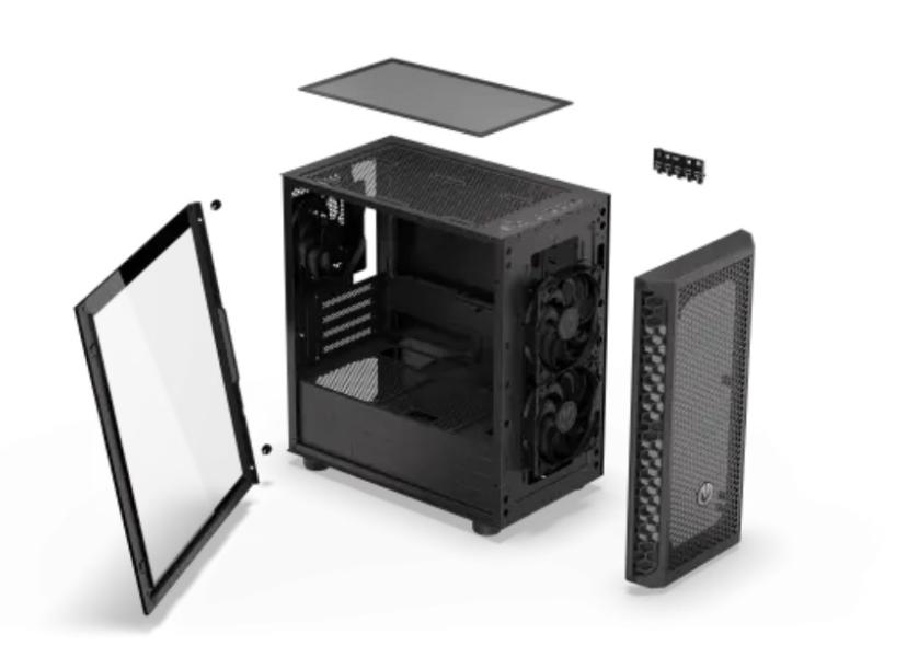 Кутия ENDORFY Signum M30 Air, Mini Tower, 2 x USB-A 3.2, 1 x USB Type-C, microATX / Mini ITX