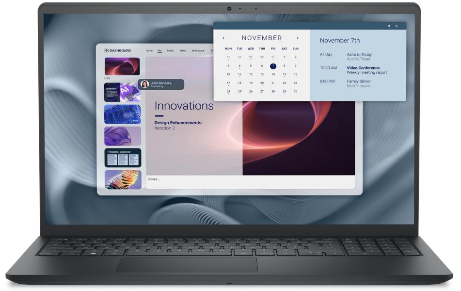 Лаптоп Dell Pro 15 Essential PV15250, Intel Core i5-1334U 10C (0.90 - 4.60 GHz, 12MB Cache), 15.6'' (39.62 cm) FHD IPS LED, Intel Iris Xe Graphics, 16GB (1x16GB) DDR5, 512 GB M.2 NVMe SSD, WiFi+BT, Cam+Mic, BG Non Backlit KBD, FPR, Windows 11 Pro