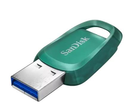 USB памет SanDisk Ultra ECO 128GB, USB 3.2, зелена