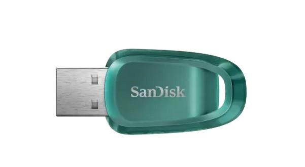 USB памет SanDisk Ultra ECO 64GB, USB 3.2, зелена