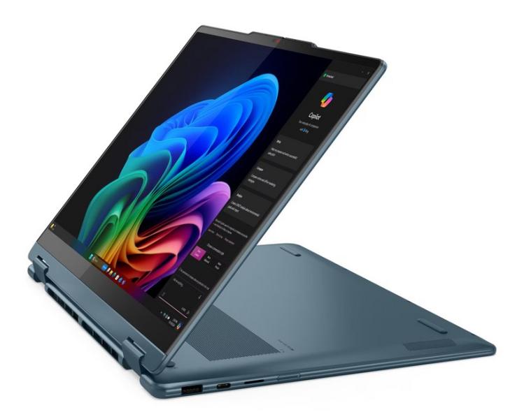 Лаптоп, Lenovo Yoga 7 2-in-1 14AKP10, AMD Ryzen AI 7 350 8C (2.0 / 5.0 GHz, 16MB Cache), 14.0" (35.56 cm) 2.8K WQXGA+ OLED, Touchscreen, AMD Radeon 860M, 24GB LPDDR5X, 1TB M.2 NVMe SSD, Windows 11 Home