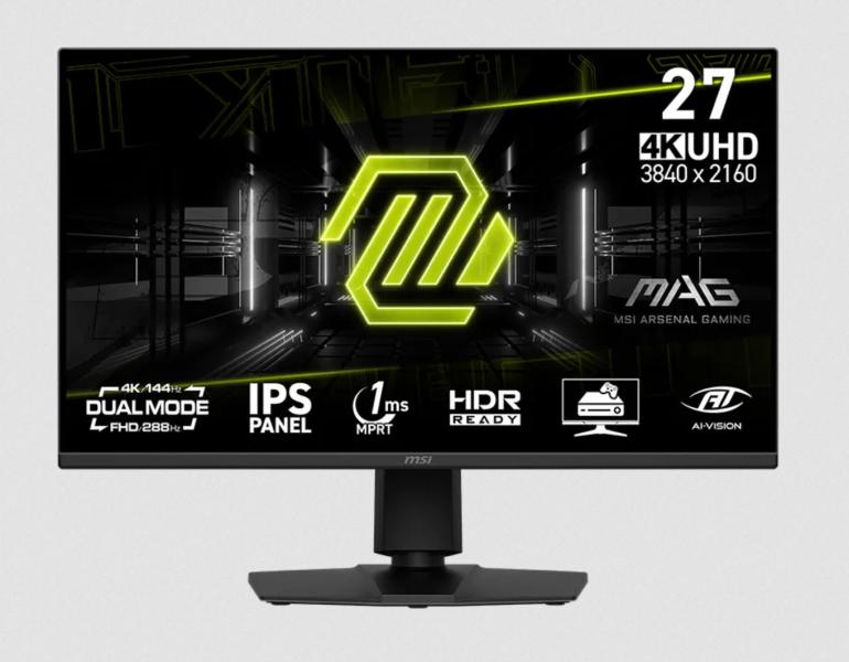 Монитор MSI MAG 275UPD E14, 27.0" (68.58 cm) UHD IPS, 1ms, 144Hz, 250cd/m², 1500:1, HDMI, DisplayPort, AMD FreeSync Premium, HDR Ready