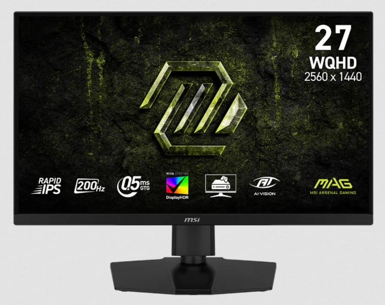 Монитор MSI MAG 274QPF E20, 27.0" (68.58 cm) WQHD IPS, 0.5ms, 300Hz, 300cd/m², 1000:1, HDMI, DisplayPort, USB Type-C, G-SYNC Compatible, AMD FreeSync Premium, DisplayHDR 400