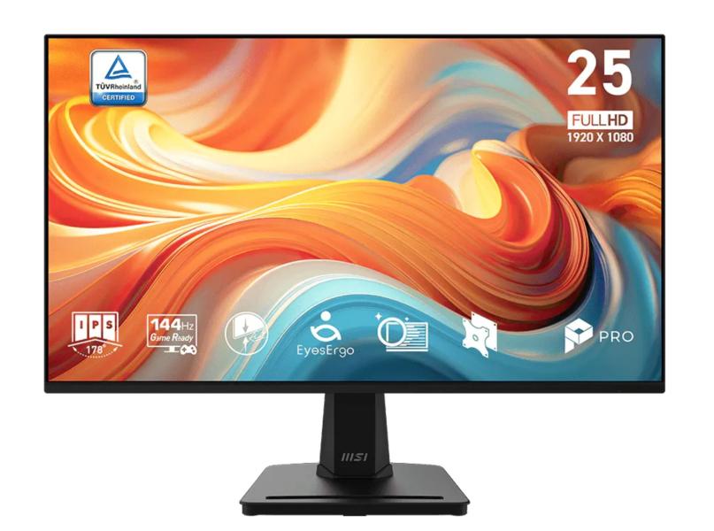Монитор MSI PRO MP251 E14L Professional Business Monitor, 24.5" (62.23 cm) FHD IPS, 1ms, 144Hz, 300cd/m², 1500:1, VGA, HDMI, AMD FreeSync