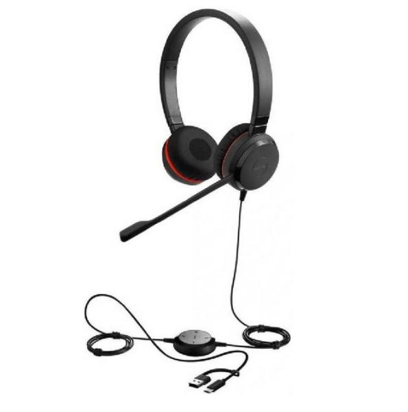 Стерео слушалка с микрофон Jabra Evolve 30 II Stereo MS, USB Type-C / USB-A, 3.5 mm jack