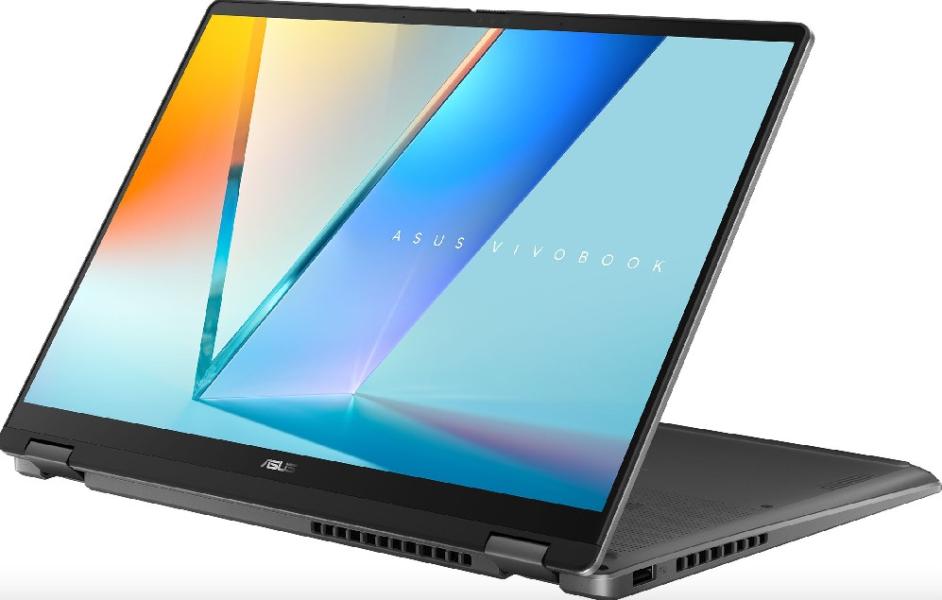Лаптоп ASUS Vivobook 14 Flip TP3407SA-SG155WNA, Intel Core Ultra 7 258V 8C  (2.2 / 4.8 GHz, 12MB Cache), 14.0" (35.56 cm) WUXGA OLED, Touch screen, 32GB LPDDR5X, 1TB M.2 NVMe SSD, Windows 11 Home