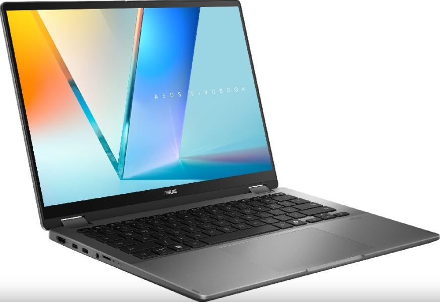 Лаптоп ASUS Vivobook 14 Flip TP3407SA-SG155WNA, Intel Core Ultra 7 258V 8C  (2.2 / 4.8 GHz, 12MB Cache), 14.0" (35.56 cm) WUXGA OLED, Touch screen, 32GB LPDDR5X, 1TB M.2 NVMe SSD, Windows 11 Home