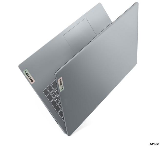 Лаптоп Lenovo IdeaPad Slim 3 15AMN8, AMD Ryzen 5 7520U 4C (2.8/4.3GHz, 2MB Cache), 15.6'' (39.62 cm) FHD IPS Anti-glare Display, AMD Radeon 610M, 16GB LPDDR5, 512GB SSD, Windows 11 Home