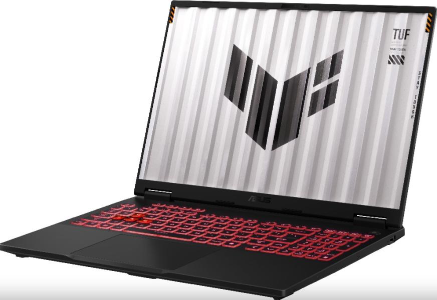 Лаптоп ASUS TUF Gaming A16 2025 FA608UH, AMD Ryzen 7 260 8C (3.8 / 5.1 GHz, 16MB Cache), 16.0" (40.64 cm) WUXGA, 165Hz, NVIDIA GeForce RTX 5050 8GB GDDR7 DLSS 4, 16GB DDR5, 1TB M.2 NVMe SSD, Windows 11 Home