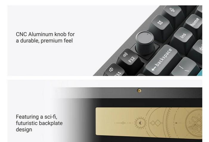 Клавиатура Keychron Q6 Ultra 8K Black, Silk POM Switch Banana, Wireless, Bluetooth, USB