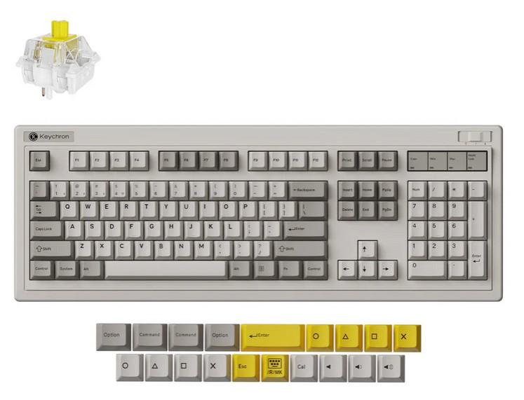 Клавиатура Keychron R6 QMK Retro, Super Banana Switch, Wireless, Bluetooth, USB