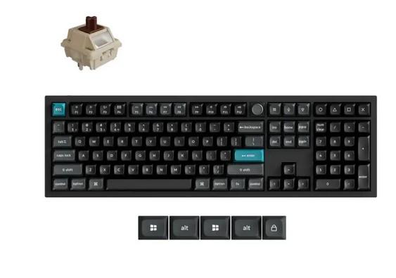 Клавиатура Keychron Q6 Ultra 8K Black, Silk POM Switch Brown, Wireless, Bluetooth, USB