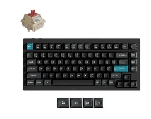 Клавиатура Keychron Q1 Ultra 8K Black, Silk POM Switch Red, Bluetooth, USB
